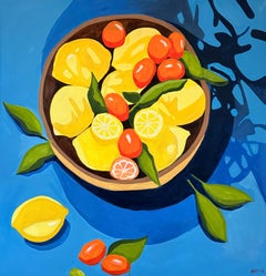 A bowl full of sunshine - Contemporary cocktail summer still life painting