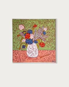 Le souffle du printemps par Hela -Contemporain cocktail d'été nature morte peinture