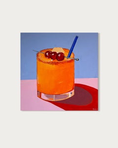 Cheers to me - Contemporary cocktail summer still life painting