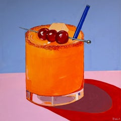 Cheers to me - Contemporary cocktail summer still life painting