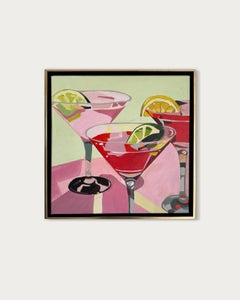 „Liquid Confidence“ – Stillleben, zeitgenössische Malerei, 40 x 40 cm, neu