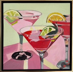 „Liquid Confidence“ – Stillleben, zeitgenössische Malerei, 40 x 40 cm, neu