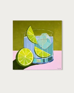 Trust me, it's friday - Contemporary cocktail summer still life painting