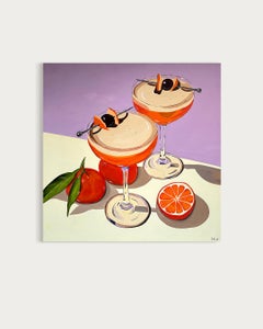 Two Glasses Before Noon - Contemporary cocktail summer still life painting