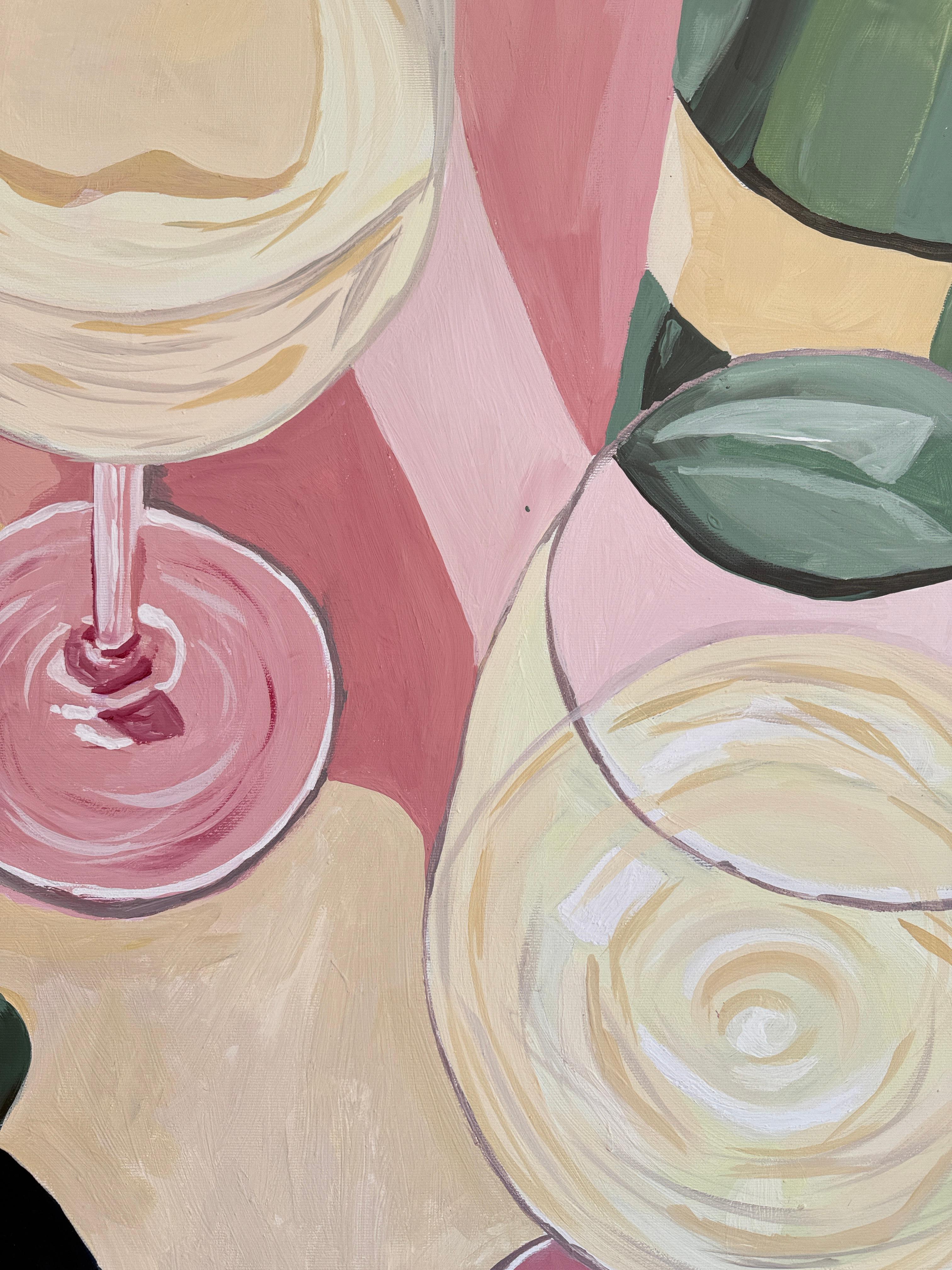 Vino e Oliver di Hela - Natura morta contemporanea di cocktail e vino in vendita 9
