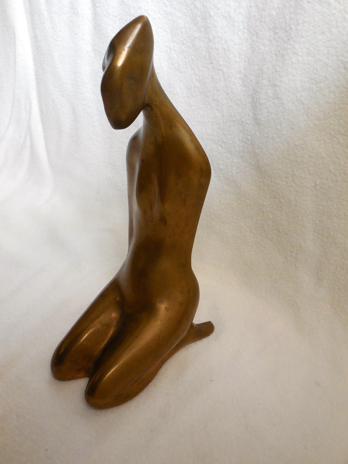 Girl Seated a la Japonaise Bronze Sculpture Morris Singer Foundry. For Sale 2