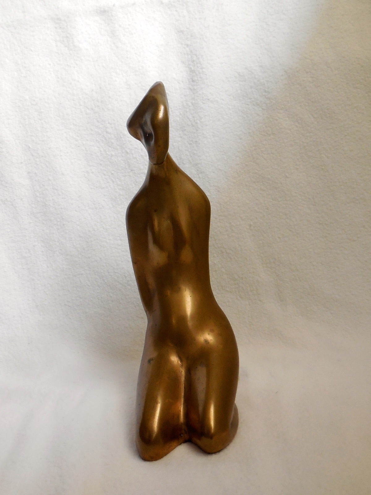 Helaine Blumenfeld Abstract Sculpture - Girl Seated a la Japonaise Bronze Sculpture Morris Singer Foundry.