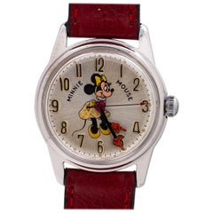 Helbros chromium plated Minnie Mouse manual wind Wristwatch, circa 1970s