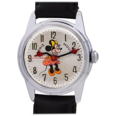 Vintage Helbros Minnie Mouse 17 Jewel Wristwatch, circa 1970s