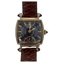 Helbros, montre habillée manuelle Art déco en forme de tonneau avec rubis
