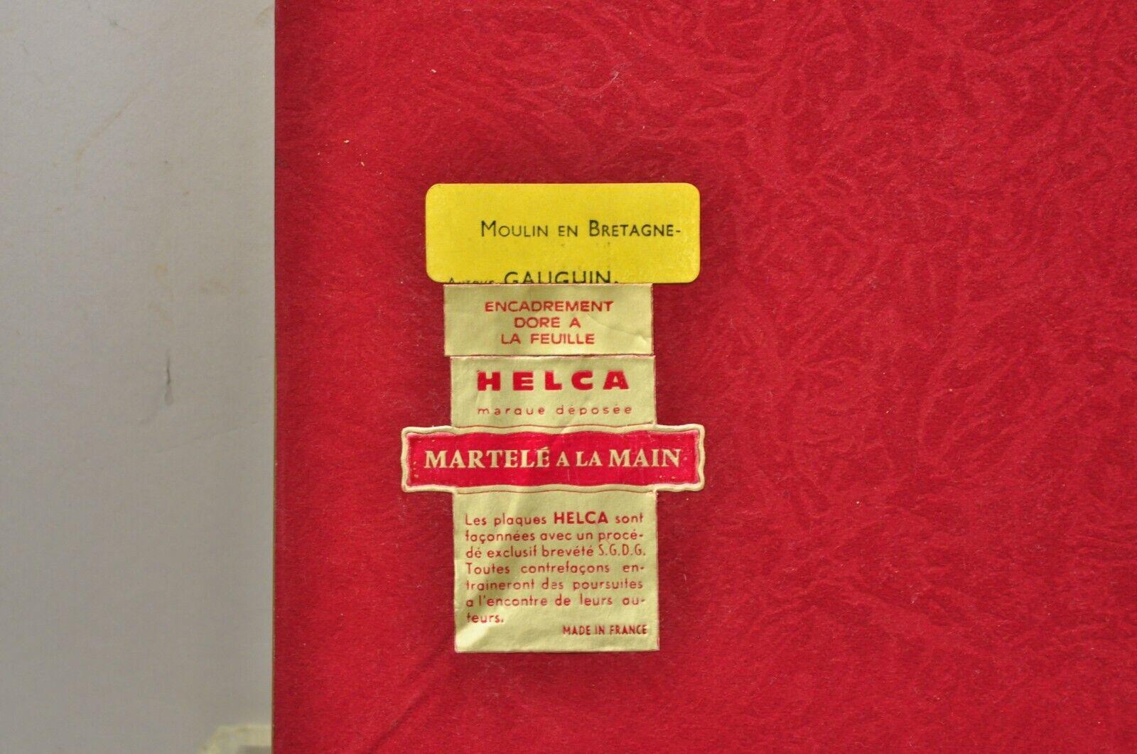 Helca Martele a La Main Hammered Enamel Painting Gauguin Moulin En Bretagne For Sale 3