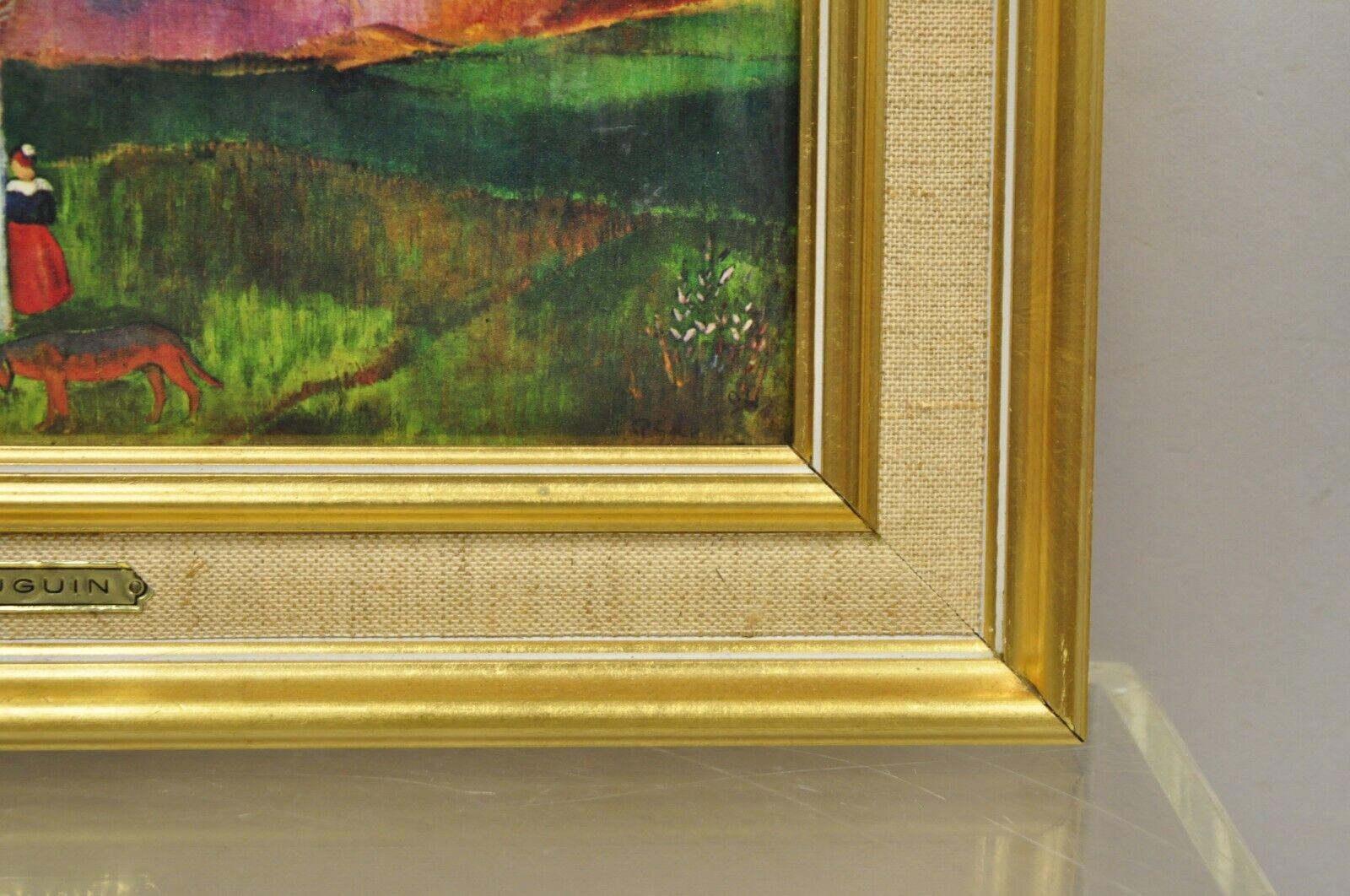 Helca Martele a La Main - Peinture en émail martelé - Gauguin Moulin En Bretagne Bon état - En vente à Philadelphia, PA