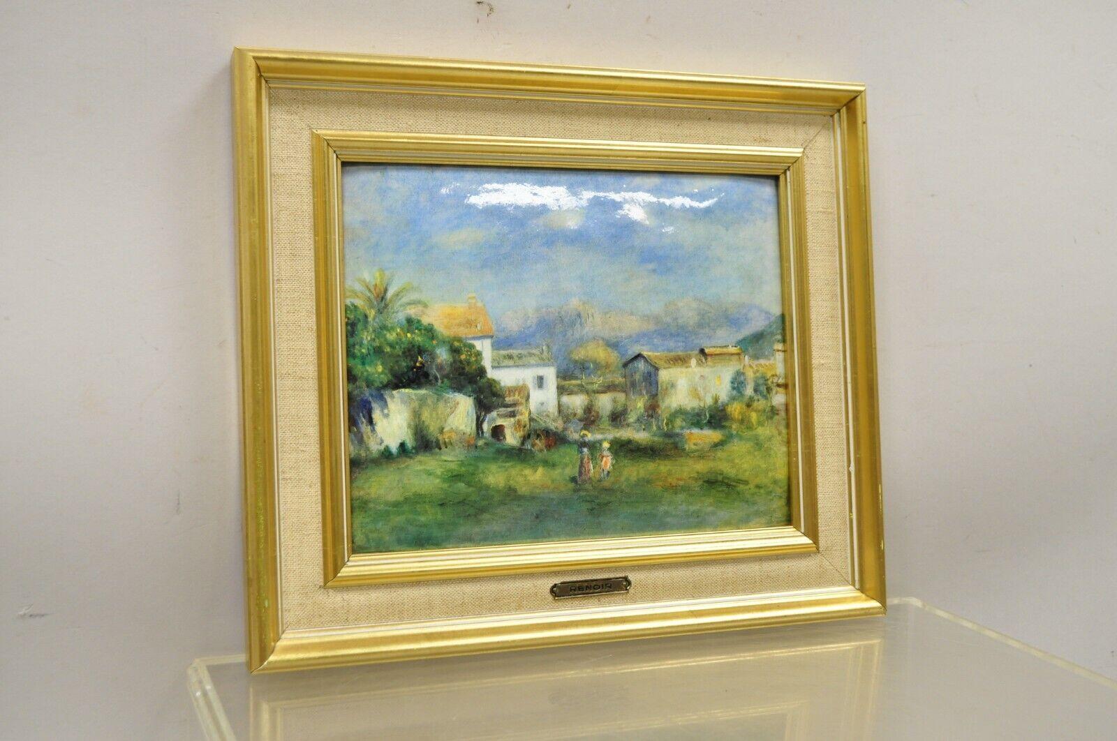 Helca Martele A La Main Hammered Enamel Painting Renoir Vue de Cagnes For Sale 1
