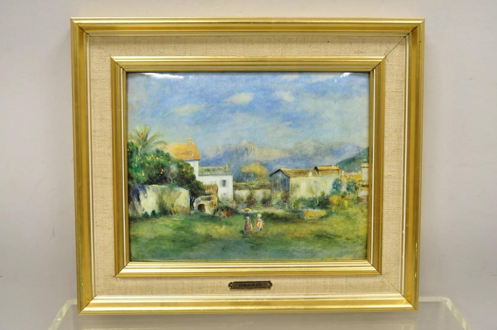 Autre Helca Martele A La Main, peinture en émail martelé Renoir Vue de Cagnes