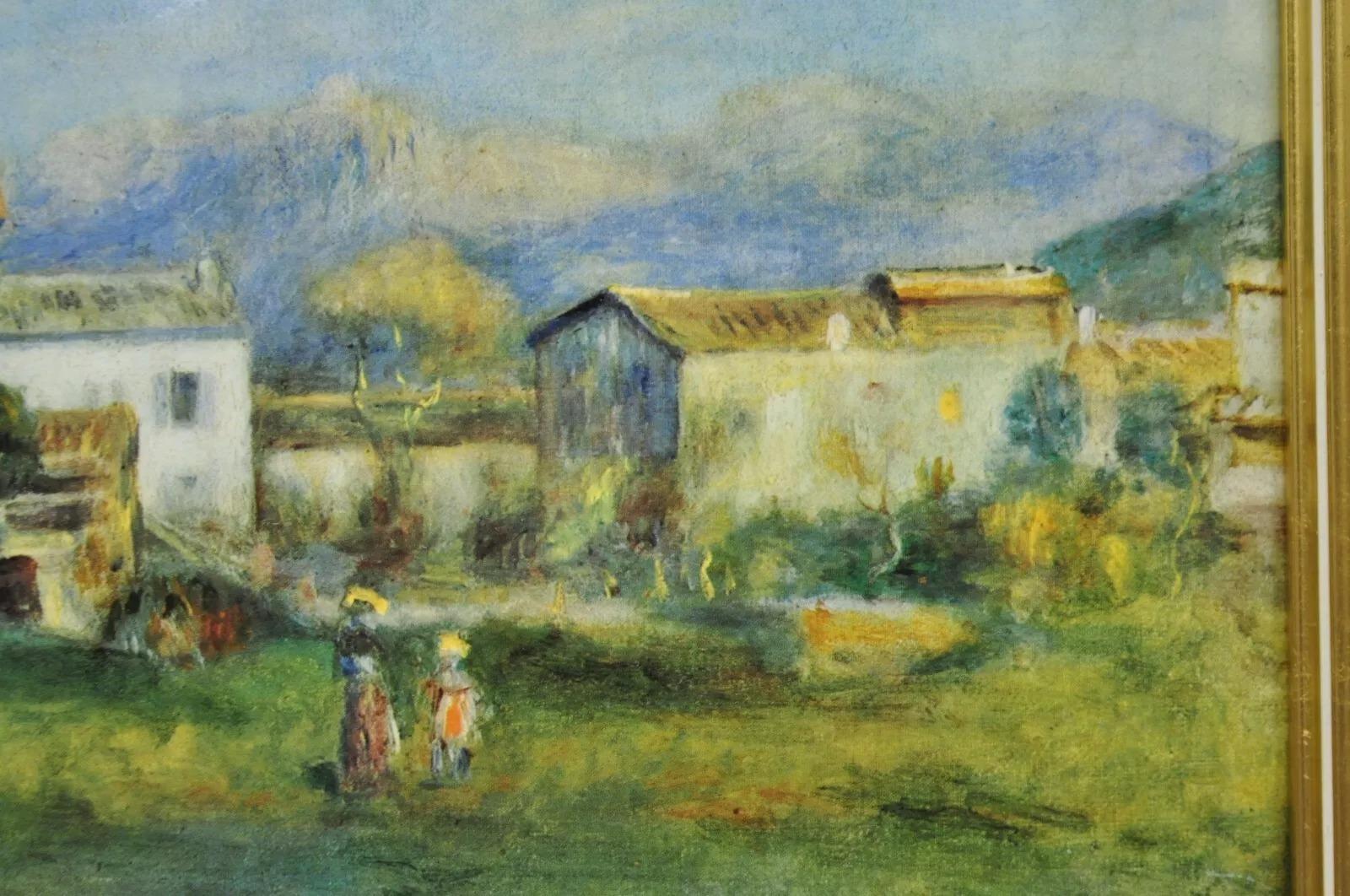 Inconnu Helca Martele A La Main, peinture en émail martelé Renoir Vue de Cagnes