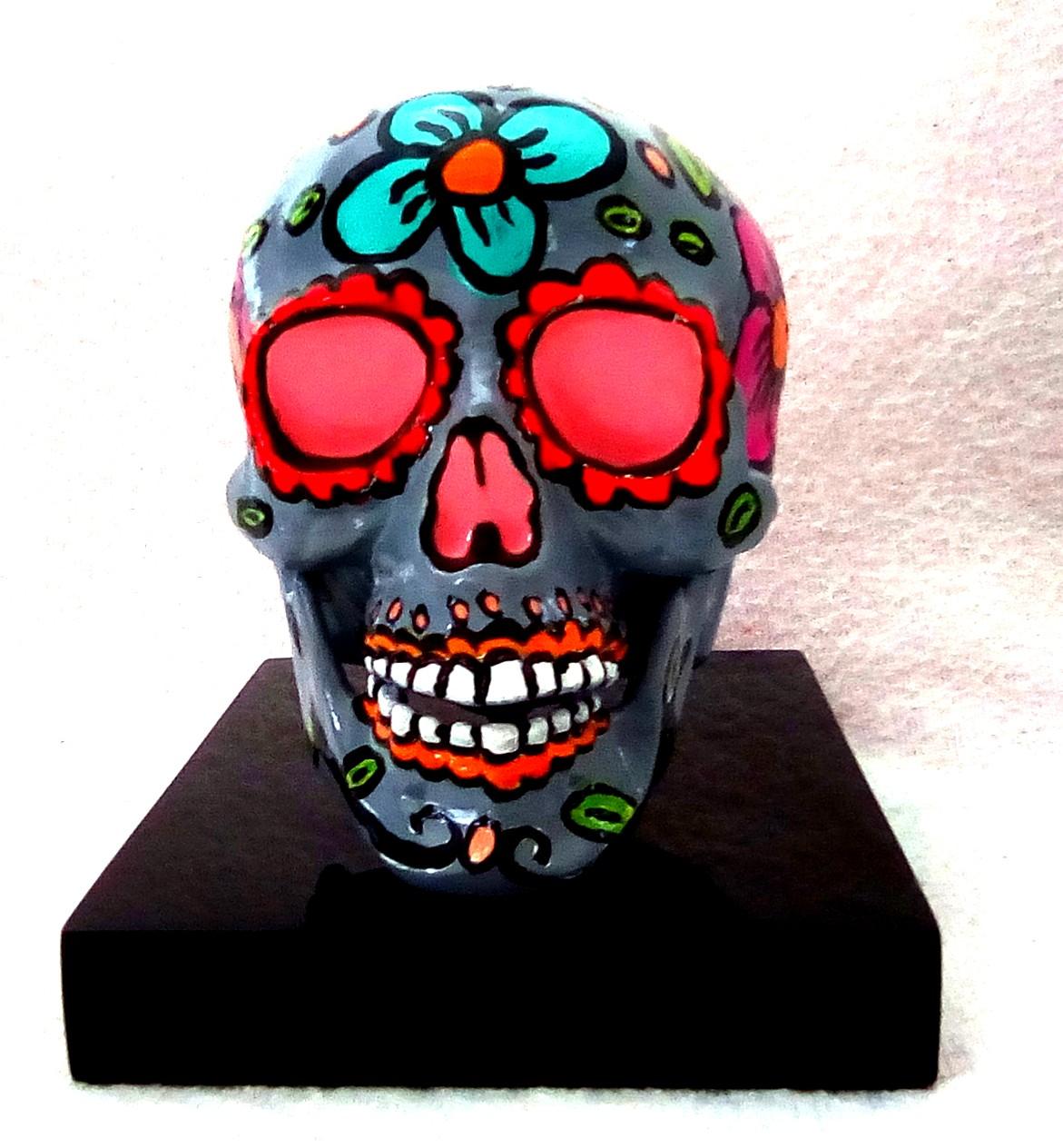 mexican skull art sculpture