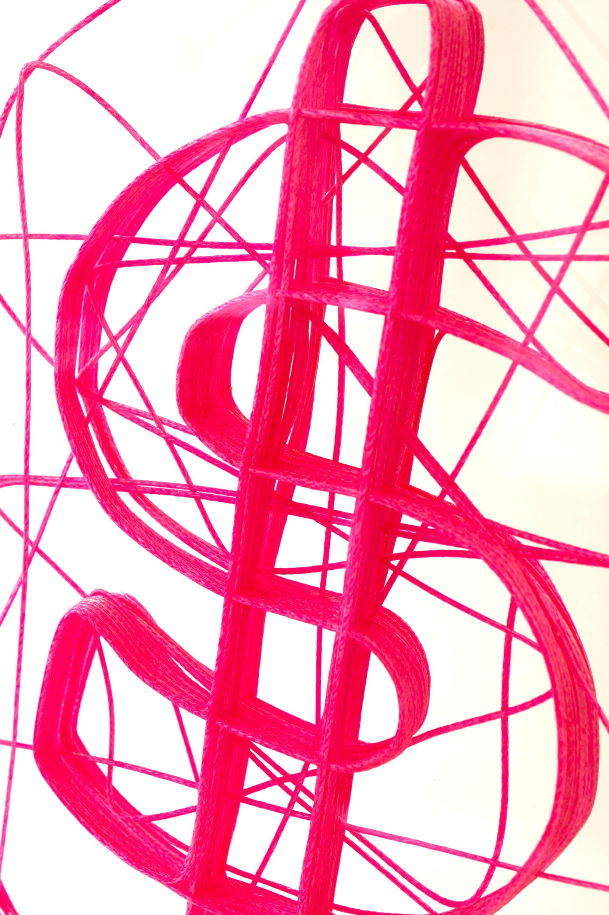 Pink Rope Dollar - Contemporary Sculpture by Helder Batista