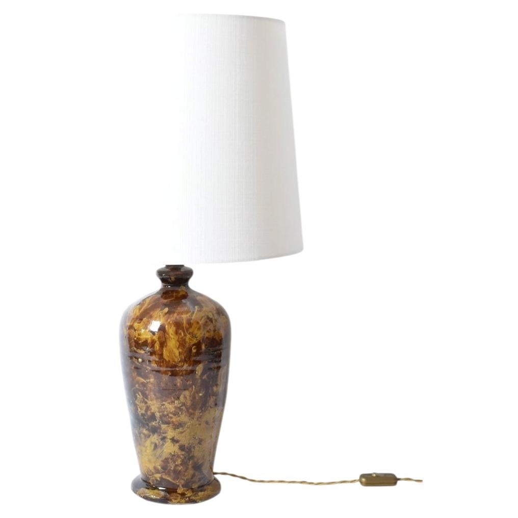 Helder toirtshell glaze ceramic lamp, 2026. For Sale