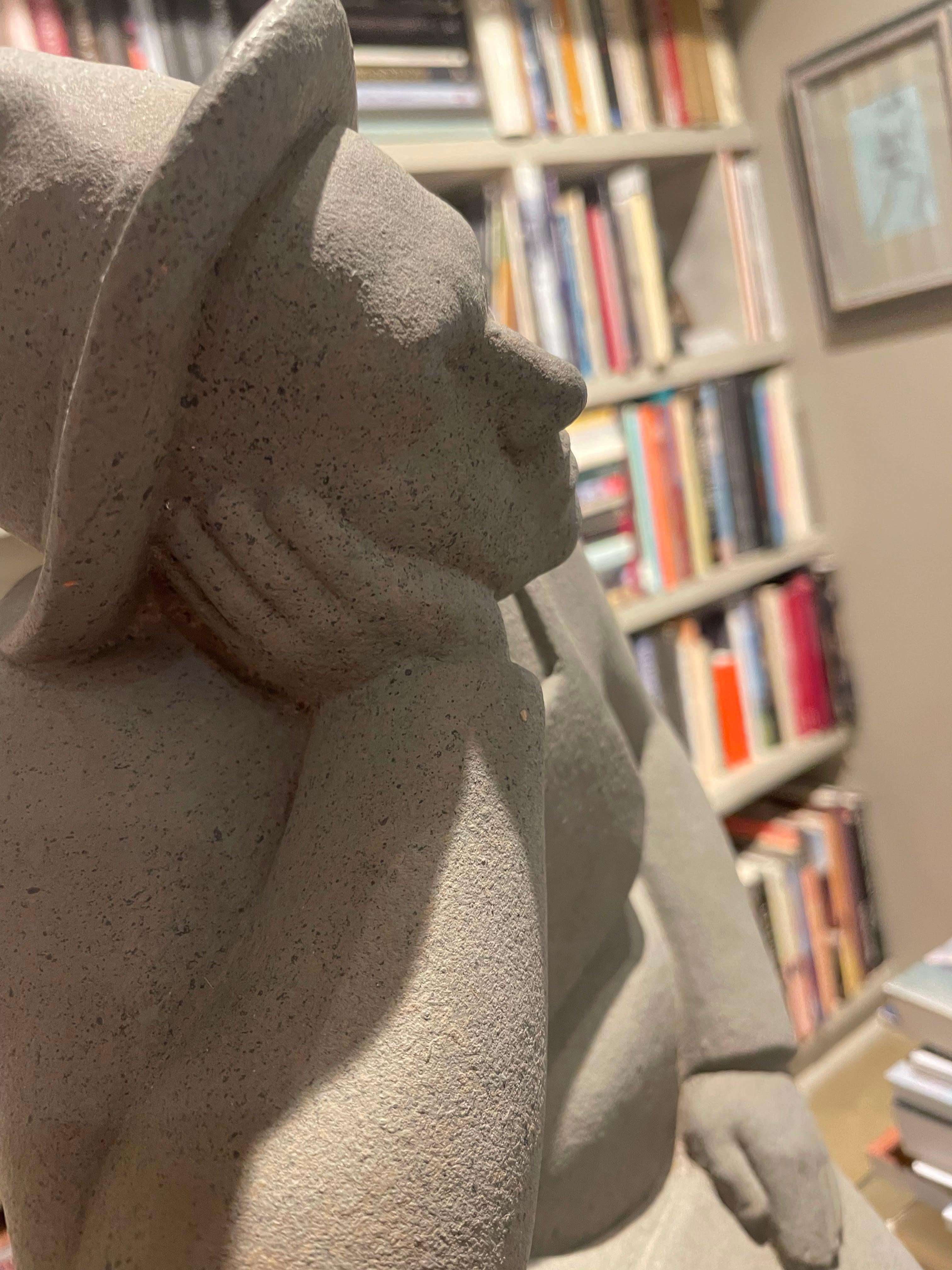 Los negocios van mal, Escultura de hombre sentado del siglo XX, Mujer artista de Nueva York en venta 7