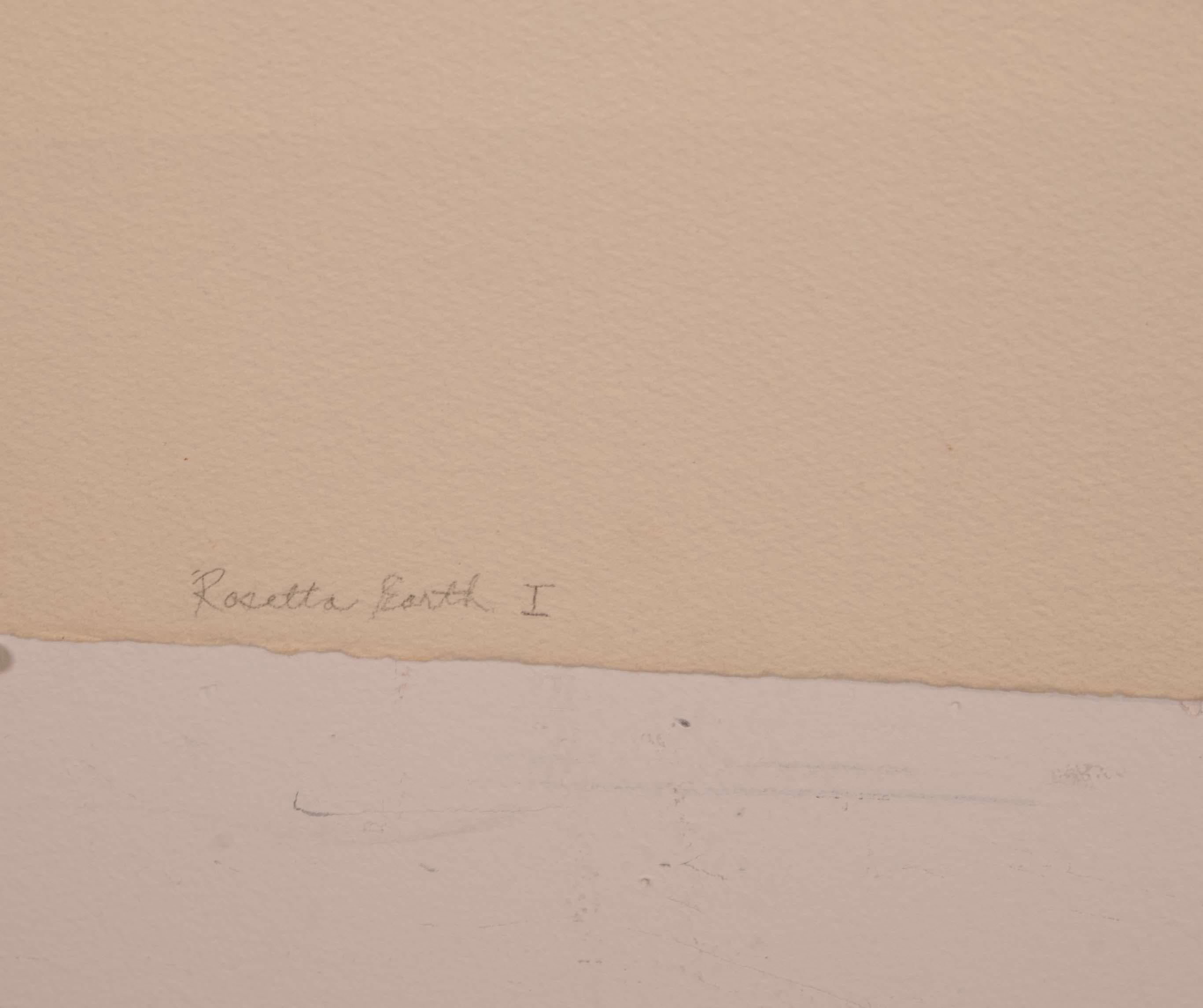 Helen Bershad Rosetta Earth I Diptychon, signierte postmoderne Pastellfarben, 1978, ungerahmt im Angebot 5