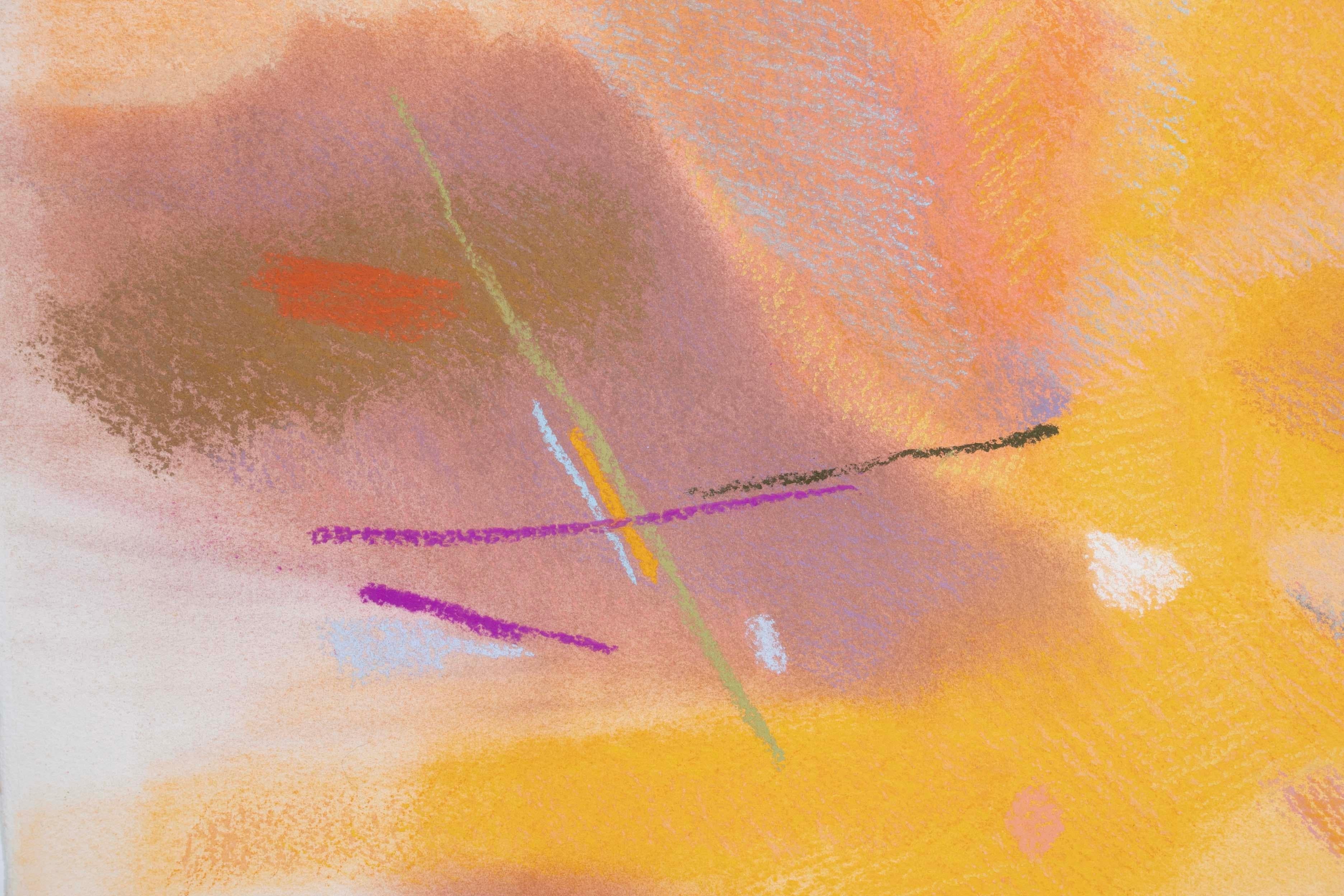 Helen Bershad Rosetta Earth I Diptychon, signierte postmoderne Pastellfarben, 1978, ungerahmt (Ende des 20. Jahrhunderts) im Angebot