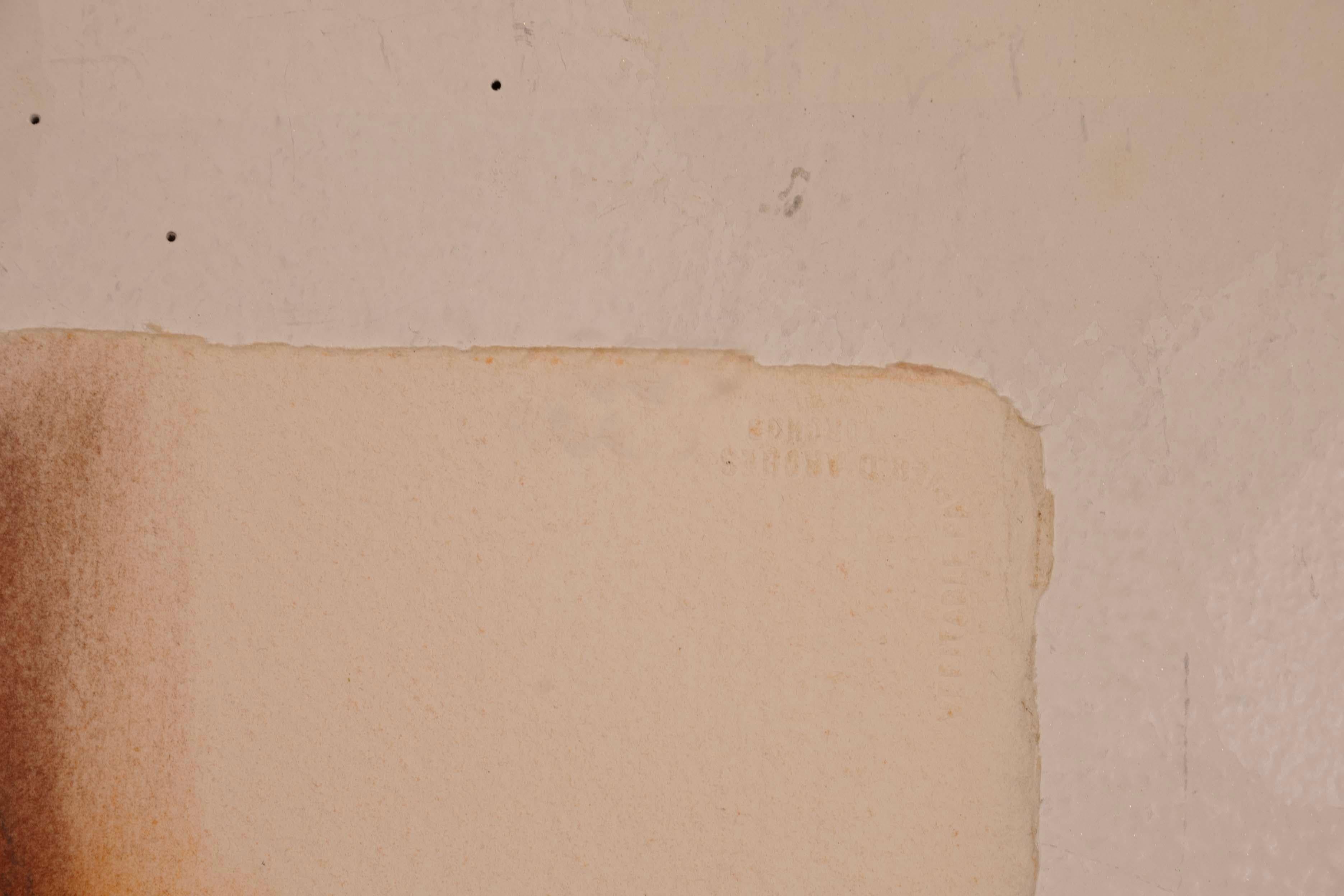 Helen Bershad Rosetta Earth I Diptychon, signierte postmoderne Pastellfarben, 1978, ungerahmt im Angebot 1