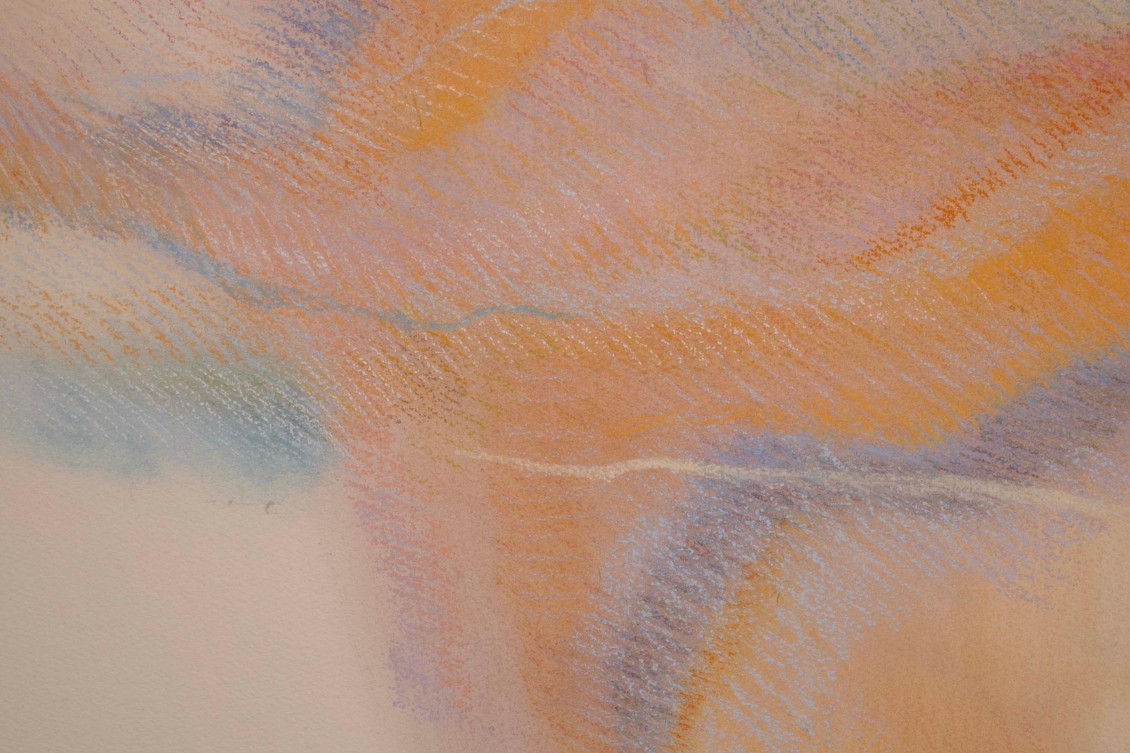 Helen Bershad Rosetta Earth I Diptychon, signierte postmoderne Pastellfarben, 1978, ungerahmt im Angebot 3