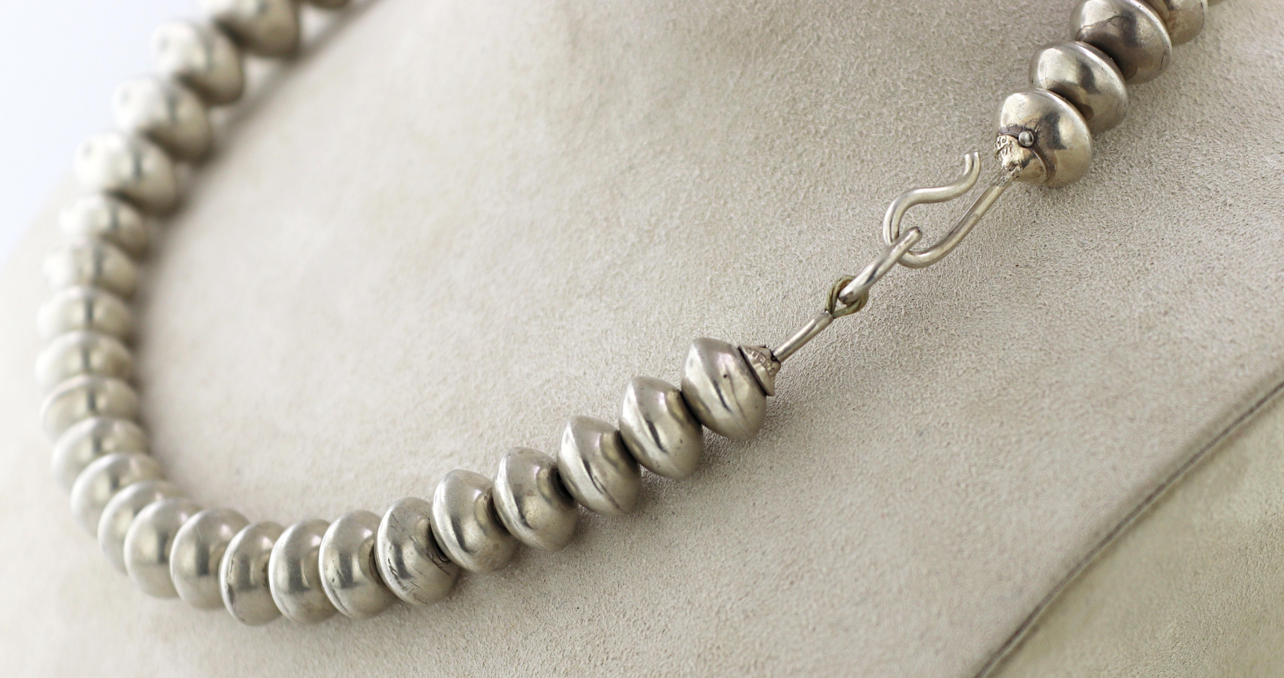 navajo silver bead necklace