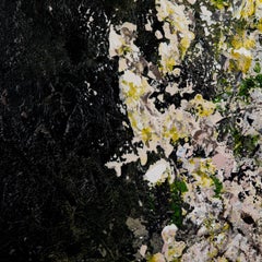 22 - French Artist large Painting Colors Blue Pale Brown Beige Sands Yellow