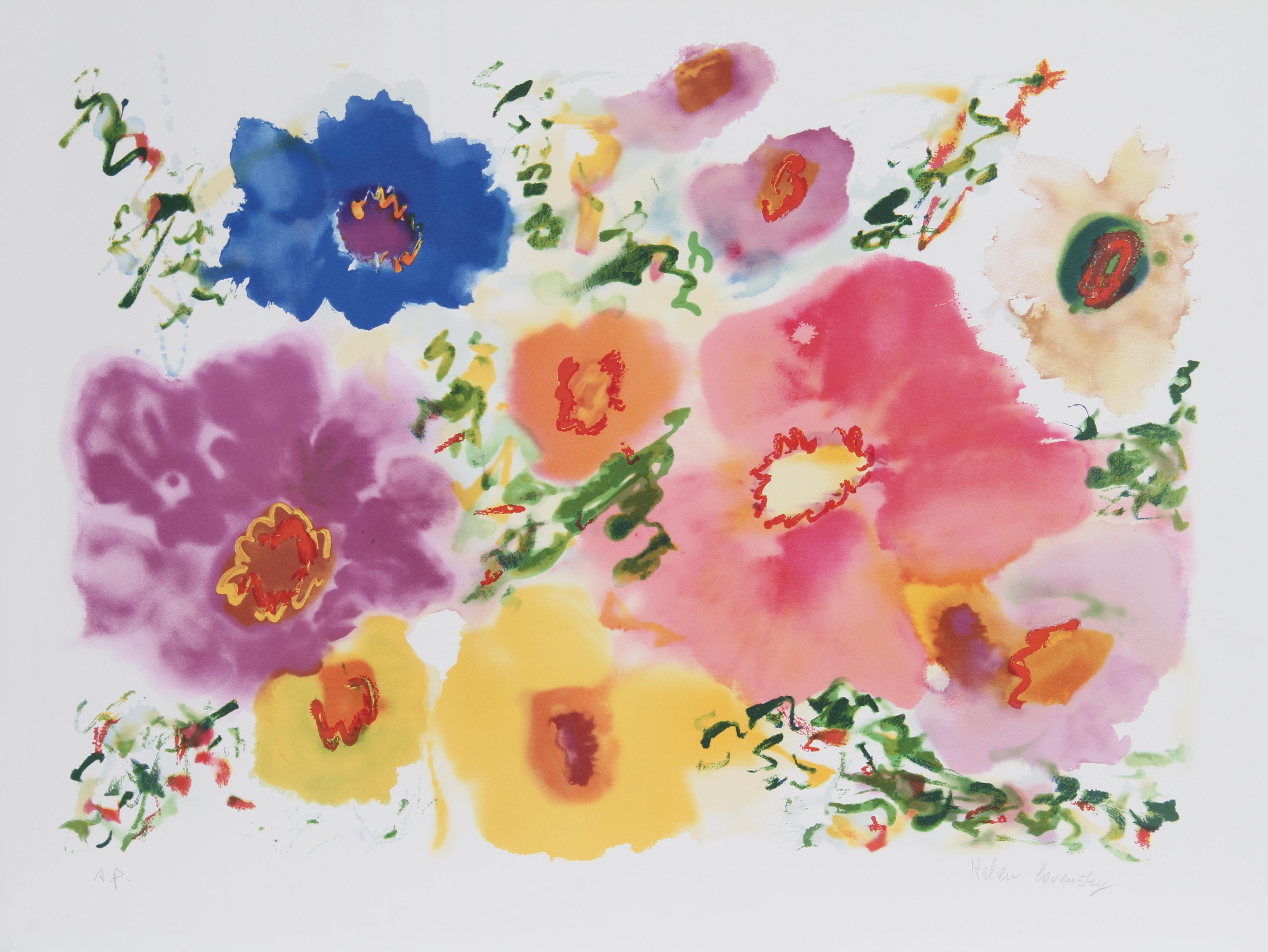 Fiori II di Helen Covensky, polacco/americano (1925-2007)
Data: 1980
Litografia, firmata e numerata a matita
Edizione di 225
Dimensioni dell'immagine: 18,5 x 26 pollici
Dimensioni: 22 x 29 pollici (55,88 cm x 73,66 cm)