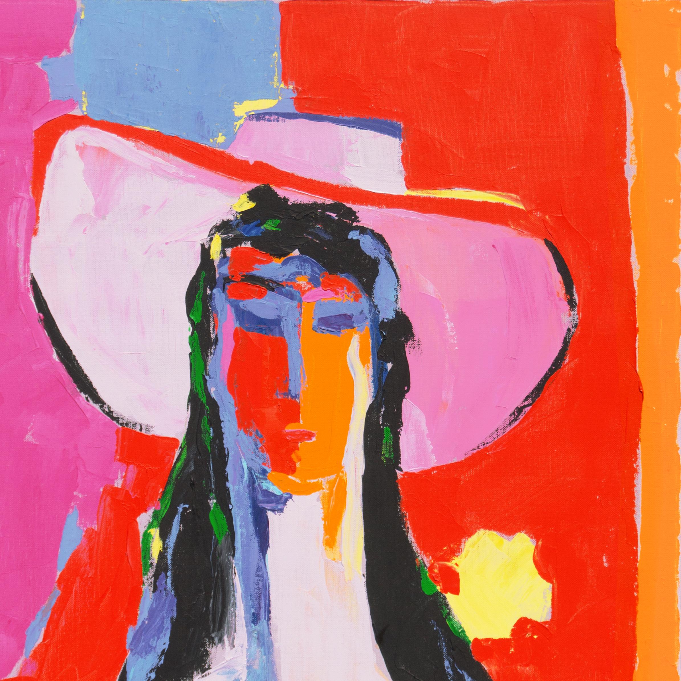Signed lower right, 'Dooley' for Helen Bertha Dooley, (American, 1907-1994); additionally signed, verso, and titled 'Hat Lady'. 
Exhibited: Carmel Art Association, California, 1983.
Provenance: Dr. Richard Ferguson, San Francisco.

Helen Dooley was