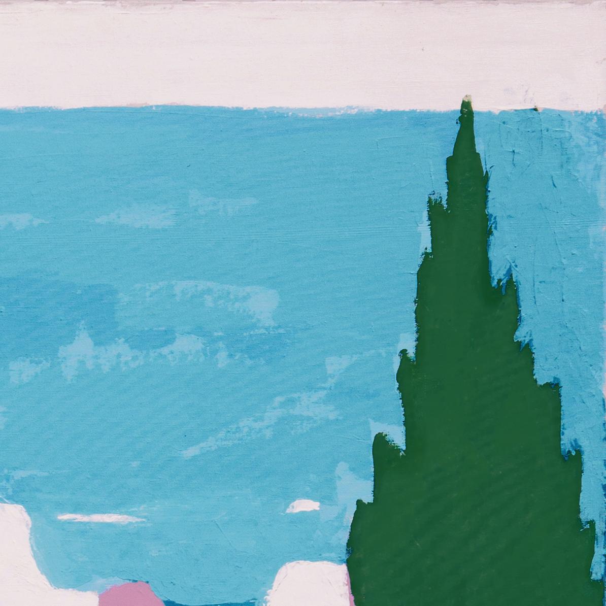 'The Path to the Beach', Carmel Art Association, Laguna Beach, CSFA, SWA, PAFA - Gray Abstract Painting by Helen Dooley