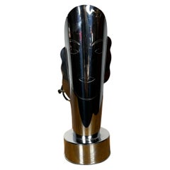 Vintage Helen Dryden “Masque” Art Deco Face Lamp for Revere Chrome and Cooper Co.