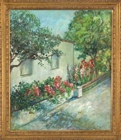 Mid Century Carmel Cottage with Flowers Landscape