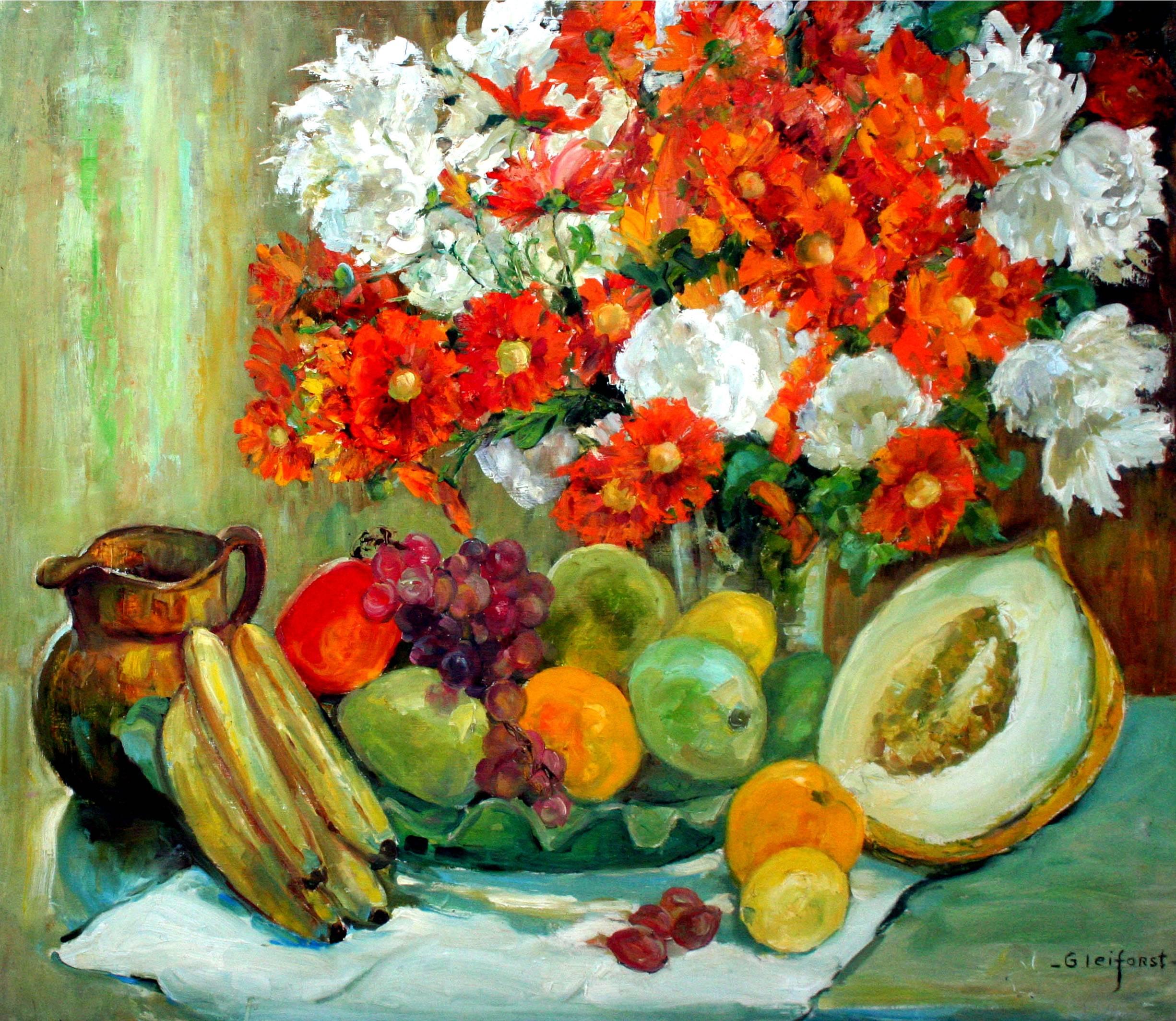 Mid Century Floral Bouquet and Splendor Still Life