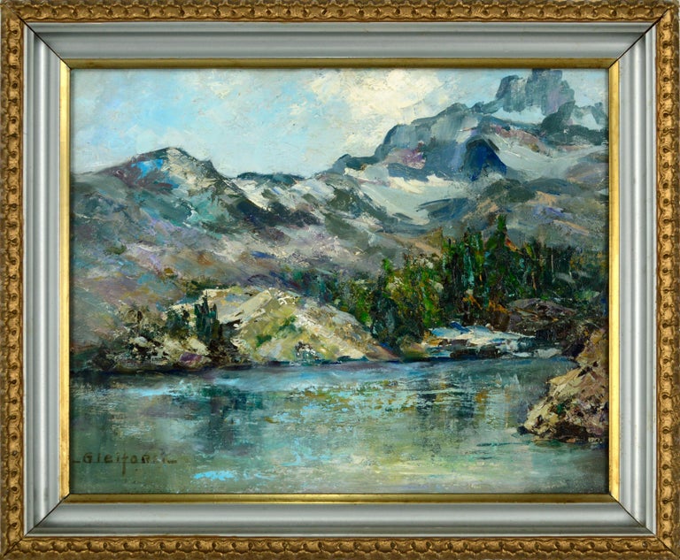 Helen Enoch Gleiforst Landscape Painting - Mid Century Yosemite Mountain Peak Landscape