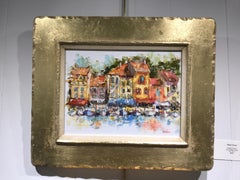 Cassis Charm, Helen Farson Framed Impressionist South of France Painting