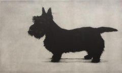 Helen Fay, Brodie de pie, Impresión de edición limitada, Arte canino, Arte asequible
