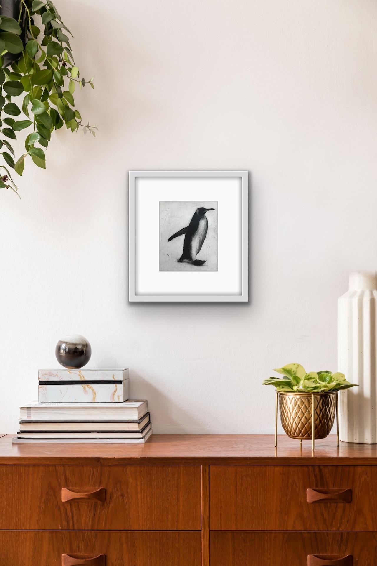 Helen Fay, Strolling, Penguin Art, Limited Edition Print, Affordable Art For Sale 2