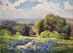 "TEXAS BLUEBONNETS"  CIRCA 1950S BOLD BRIGHT & BEAUTIFUL HELEN FERNE SLIMP