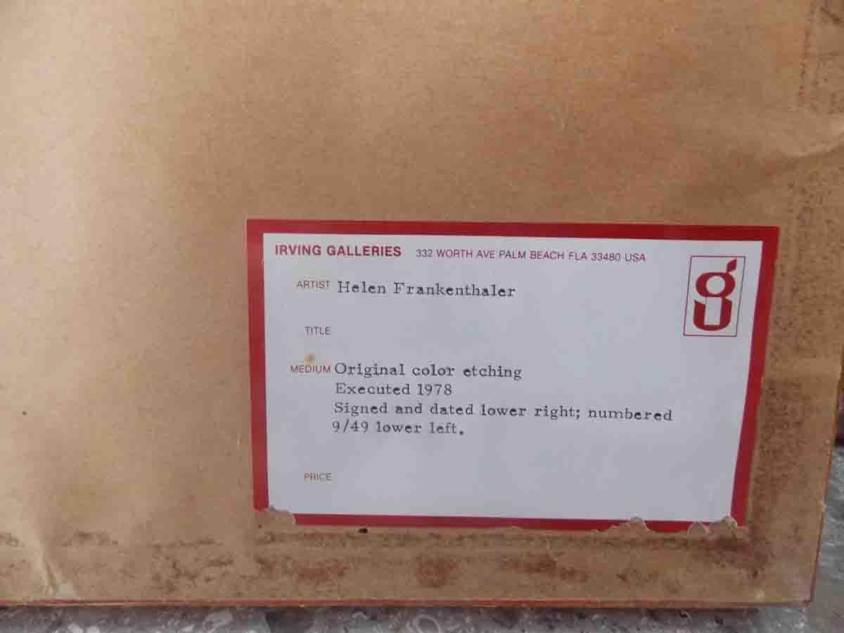 Helen Frankenthaler Color Etching For Sale 2