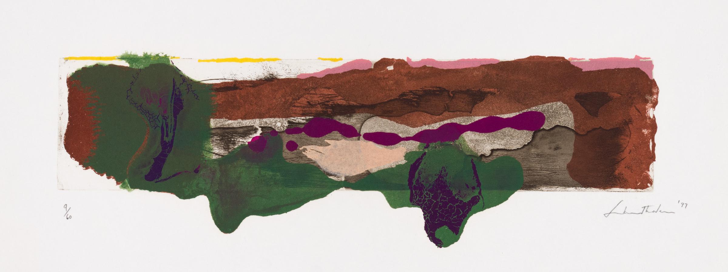 Helen Frankenthaler Abstract Print - A Page from a Book II