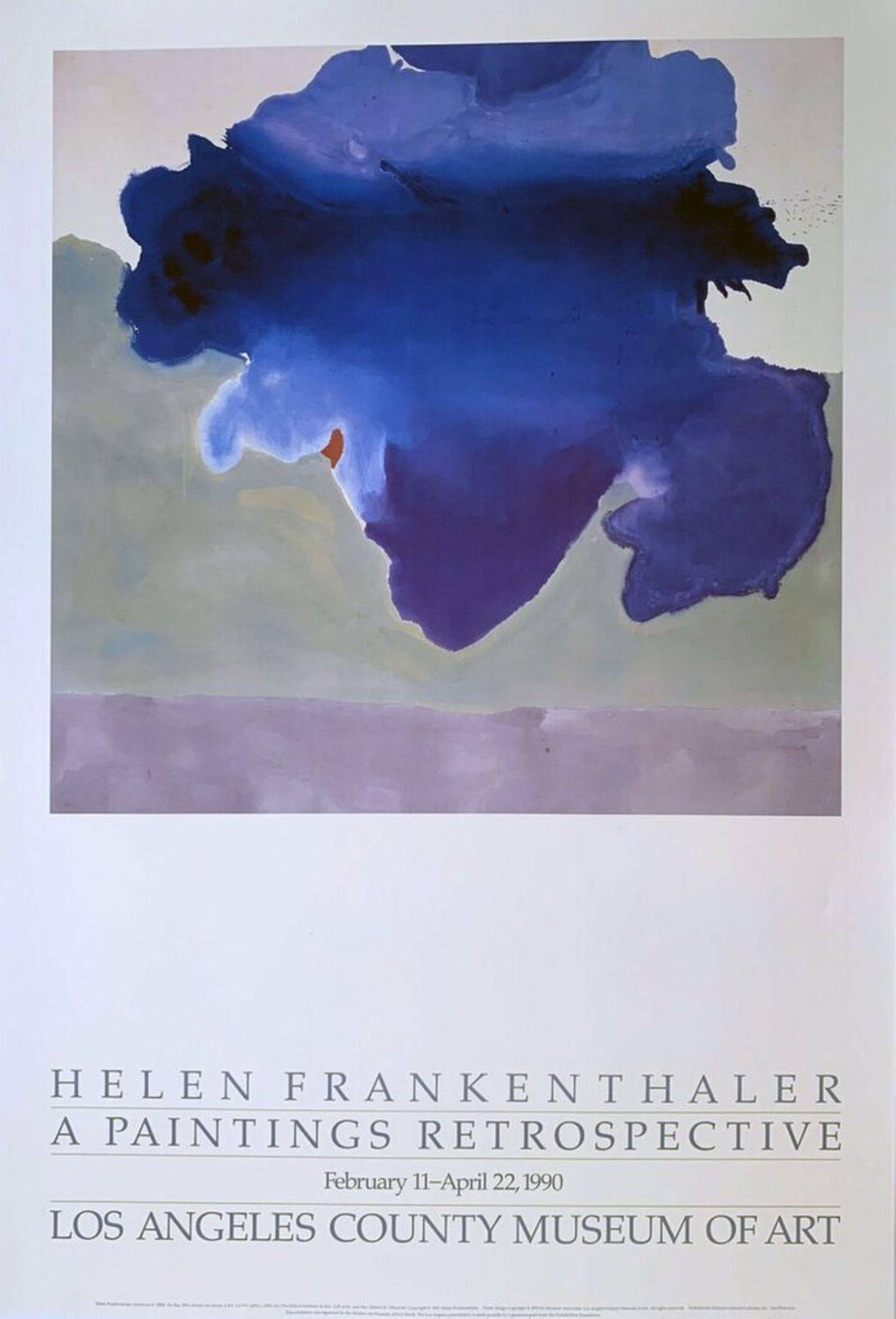 Retrospettiva sui dipinti: poster d'epoca del Museo LACMA che raffigura il suo lavoro del 1963 - Print di Helen Frankenthaler