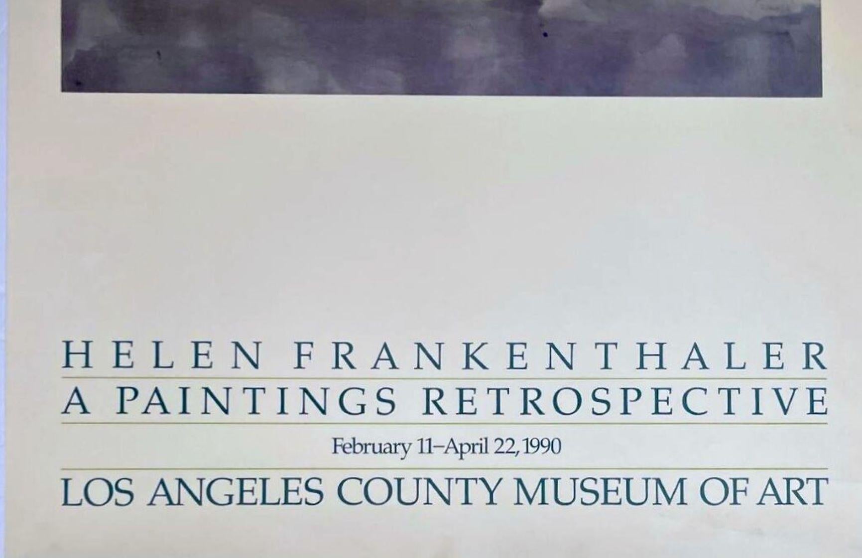 Retrospettiva sui dipinti: poster d'epoca del Museo LACMA che raffigura il suo lavoro del 1963 - Print Espressionismo astratto di Helen Frankenthaler