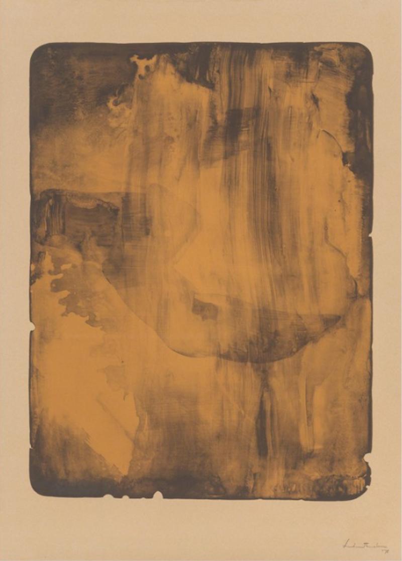 Helen Frankenthaler Abstract Print - Bronze Smoke
