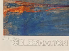 "Celebration '76" Helen Frankenthaler, Female Artist, Color Field, Yellow, Blue