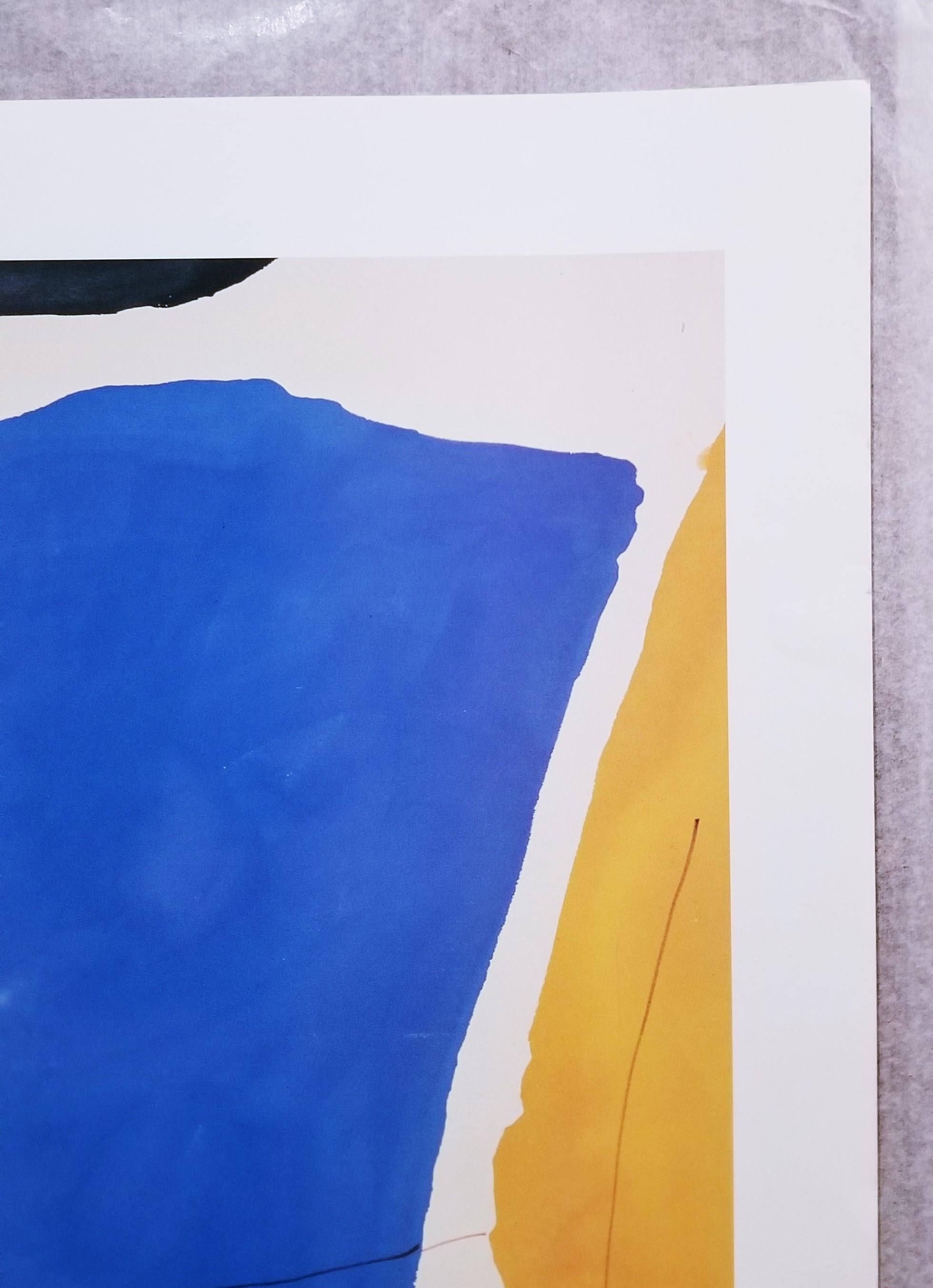 Litografía offset original, póster sobre papel liso de la artista estadounidense Helen Frankenthaler (1928-2011) titulado 