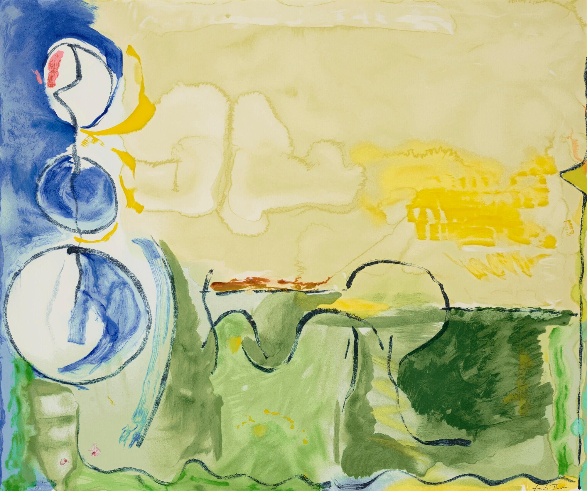 Helen Frankenthaler Abstract Print - Flotilla