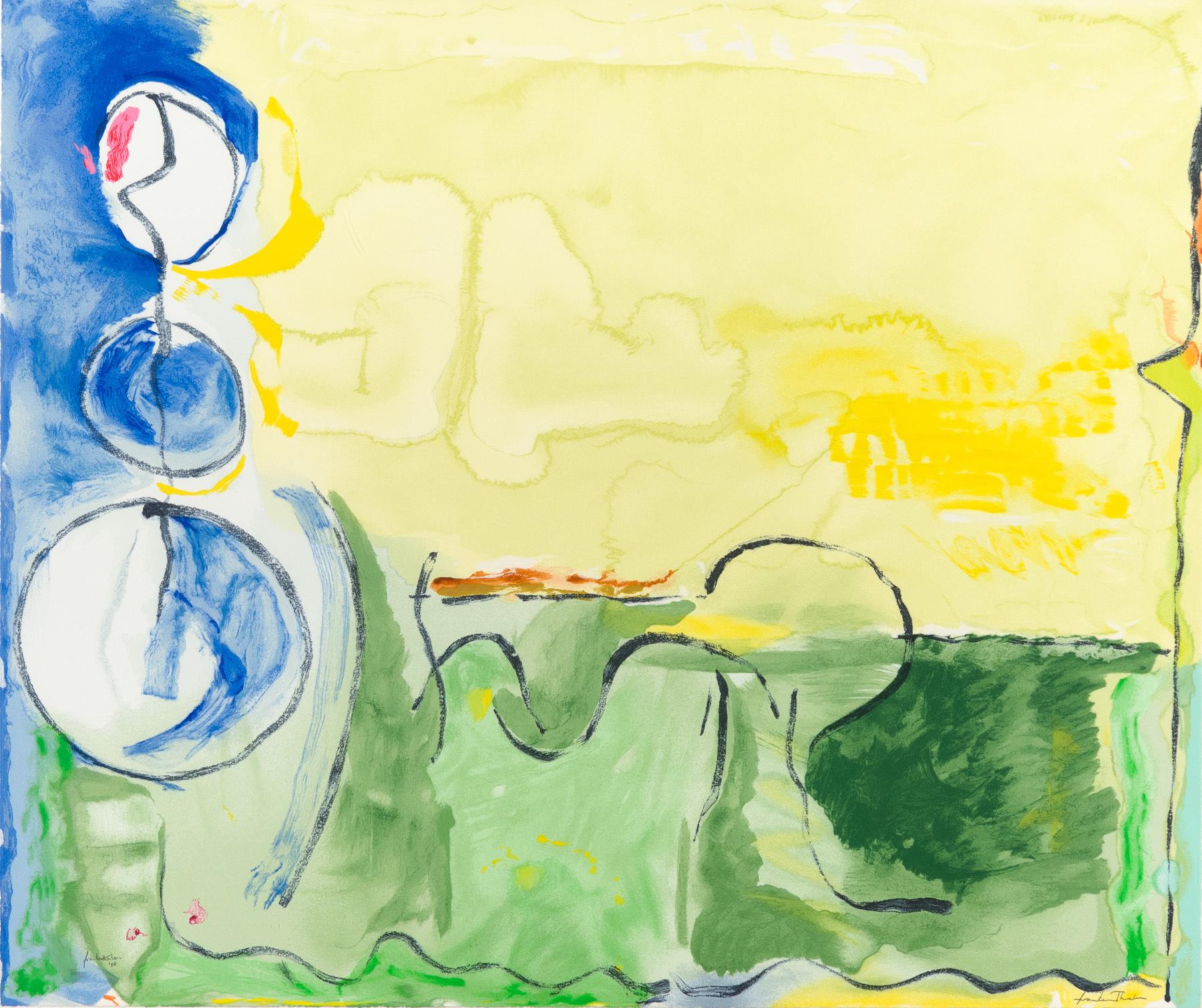 Helen Frankenthaler Abstract Print - Flotilla