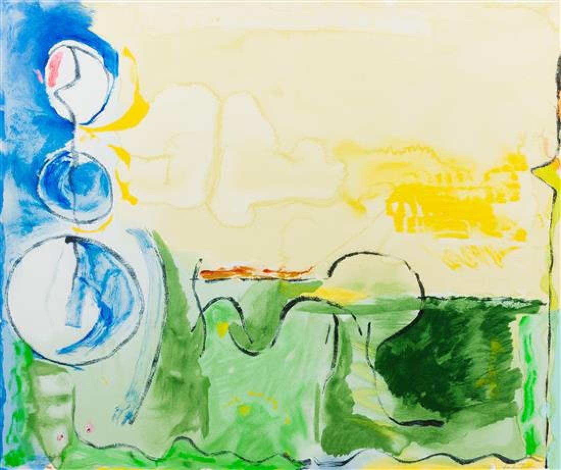 Helen Frankenthaler  (American, 1928-2011) 
Flotilla, 2006 
Color screenprint on Rives BFK paper, hand silkscreened in 73 colors
Signed and dated in pencil, numbered 25/120 (edition) 
Published and printed by Brand X Editions for the Naples Fine Art